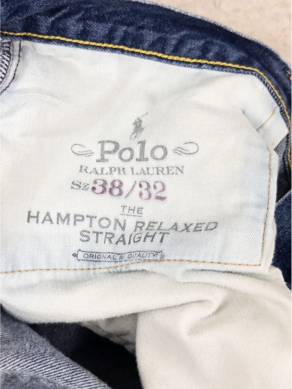 Polo Ralph Lauren The Hampton Relaxed Straight Jeans Size 38/32
